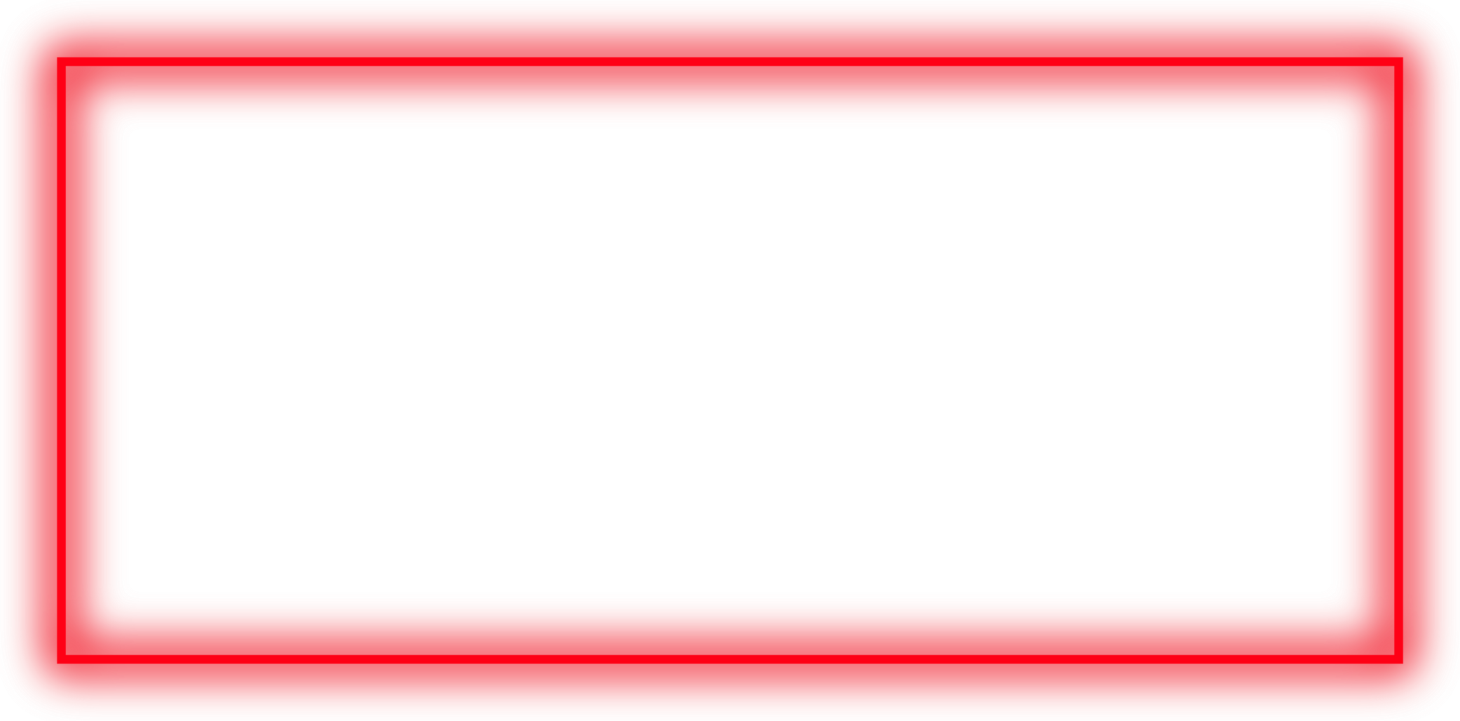 red neon frame rectangle